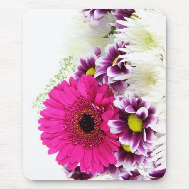 Pink floral mouse pad (Front)