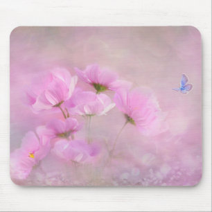 Pink Floral Mouse Pad