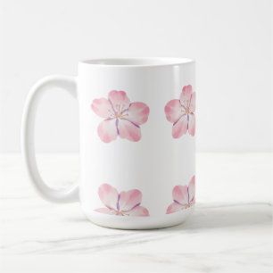 Pink floral mug
