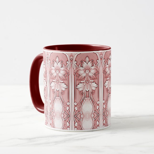 Pink Floral Mug (Front Left)