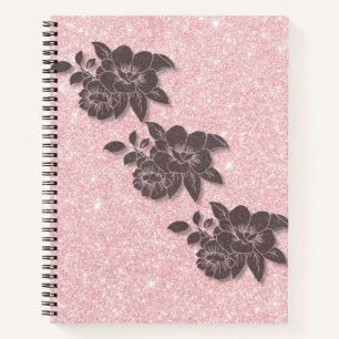 Pink Floral Notebook - Spiral Bound