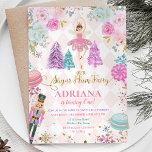 Pink Floral Nutcracker Our Sugar Plum Birthday Invitation<br><div class="desc">Pink Floral Nutcracker Our Sugar Plum Fairly Birthday Invitation</div>