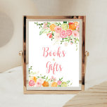 Pink Floral Orange Citrus Books and Gifts Poster<br><div class="desc">Make your event special with this Citrus Baby Shower with our cute and lovely printable Books and Gifts Sign featuring adorable Lemonade theme. Download,  personalise,  and create lasting memories with this perfect touch for your joyous celebration!

BS721</div>