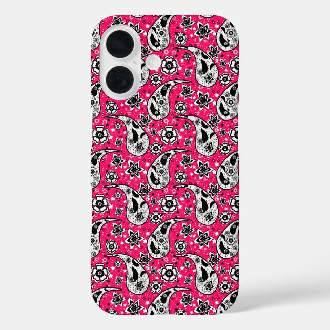 Pink Floral Paisley Pattern Design  Case-Mate iPhone Case (Back)