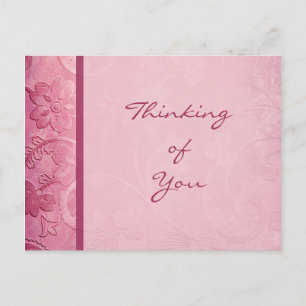 Pink Floral Paisley Postcard