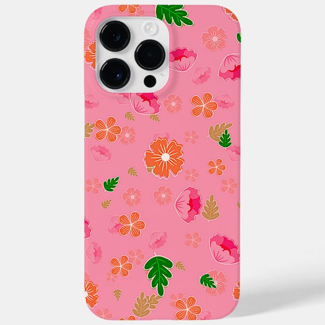 Pink floral pattern Case-Mate iPhone case (Back)