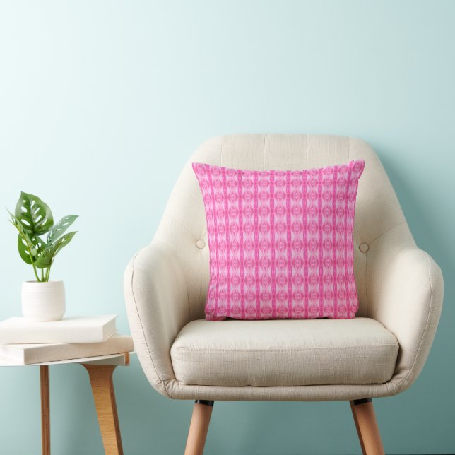 Pink floral pattern cushion (Chair)