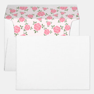 Pink Floral Pattern Envelopes