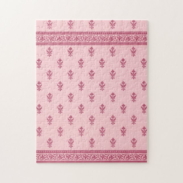 Pink Floral Pattern Jigsaw Puzzle (Vertical)