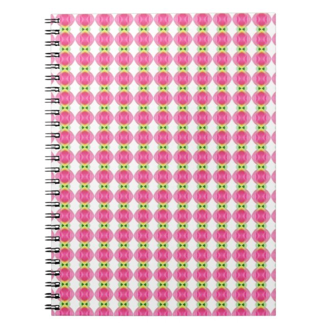 Pink floral pattern notebook (Front)