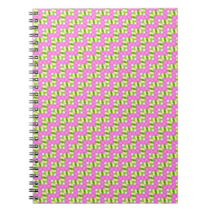 Pink floral pattern notebook