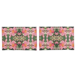 Pink Floral Pattern Pillowcase