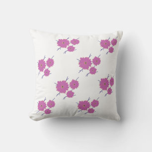 Pink Floral Pattern Throw Pillow – Modern Botanica