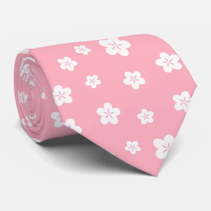Pink Floral Pattern Tie