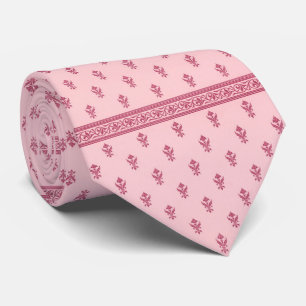 Pink Floral Pattern Tie