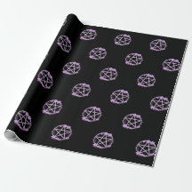 Pink Floral Pentacle Cheeky Witch® Gift Wrap