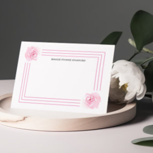 Pink Floral Personalised Note Cards