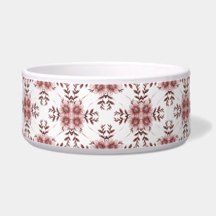 Pink Floral Pet Bowl