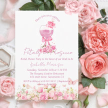 Pink Floral Petals & Prosecco Bridal Shower