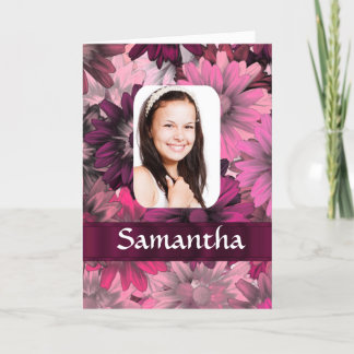 Pink floral photo template