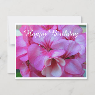 Pink Floral Photography Birthday Card