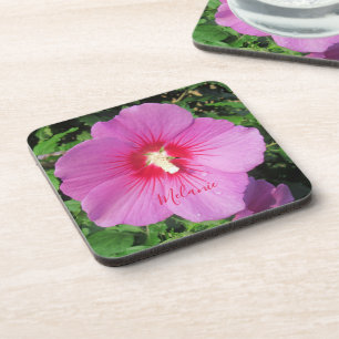 Pink Floral Photography Coaster