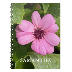 Pink Floral Photography Name Notebook