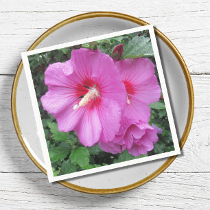 Pink Floral Photography Napkin
