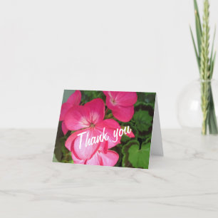 Pink Floral Photography Thank You Card