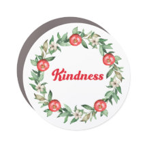 Pink Floral Pomegranate Magnet - Kindness