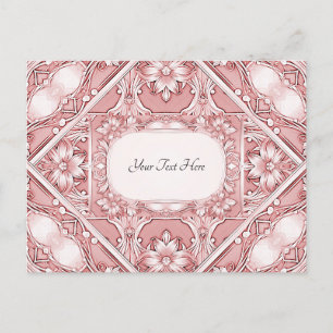 Pink Floral Postcard
