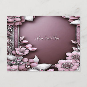 Pink Floral Postcard