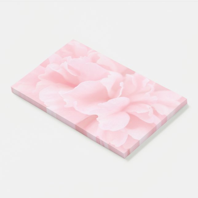 Pink Floral Pretty Peony Post-it Notes (Angled)