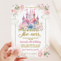 Pink Floral Princess Royal Castle 5th Birthday