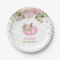 Pink Floral Pumpkin 1st First Birthday 7" Plate