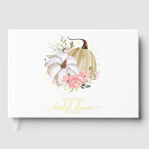 Pink Floral Pumpkin Fall Guest Book