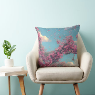 Pink Floral Pure Sky Cushion