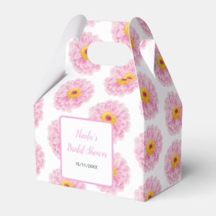 Pink Floral Ribbon Bridal Shower Favour Box