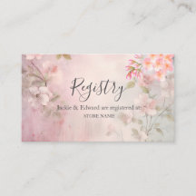 Pink Floral Romantic Wedding Registry 