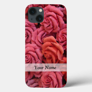 Pink floral roses iPhone 13 case
