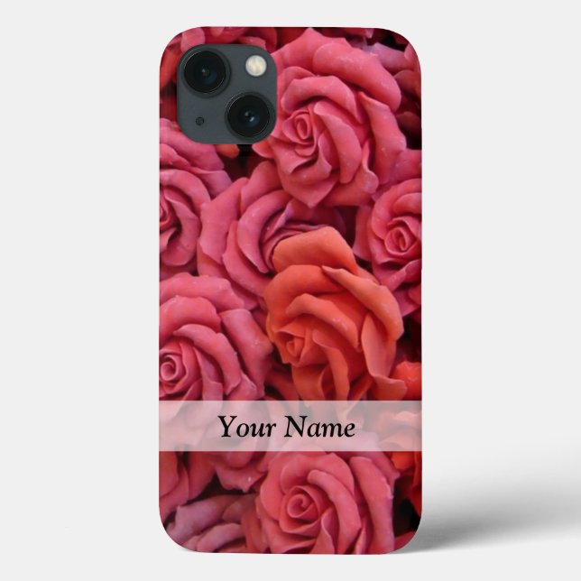 Pink floral roses Case-Mate iPhone case (Back)