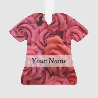 Pink floral roses ornament