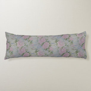 Pink Floral Roses Vintage Body Cushion