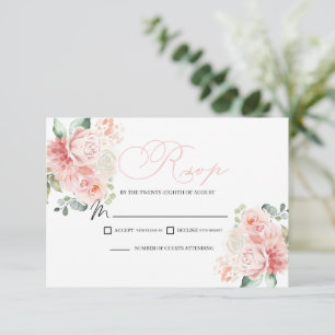 Pink Floral RSVP Enclosure Card