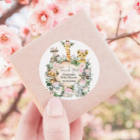 Pink Floral Safari Jungle Wild Animals Baby Shower