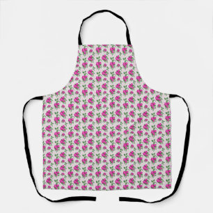 Pink Floral Seamless Pattern   Elegant Watercolor  Apron