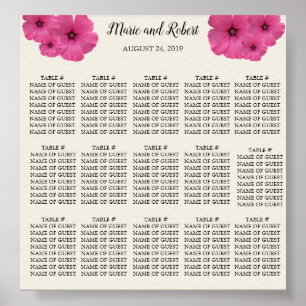 Pink Floral Seating Arrangement Poster
