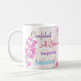 Pink Floral Special Sister Thoughtful Heartfelt Coffee Mug