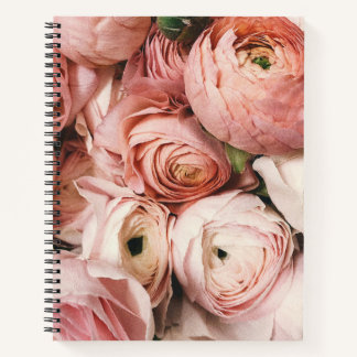 Pink Floral Spiral Notebook