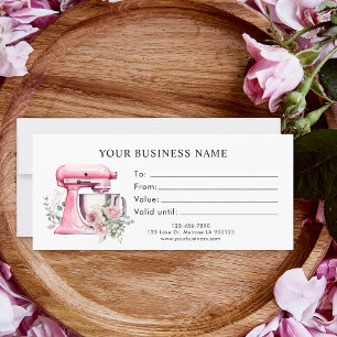 Pink Floral Stand Mixer Bakery Gift Certificate